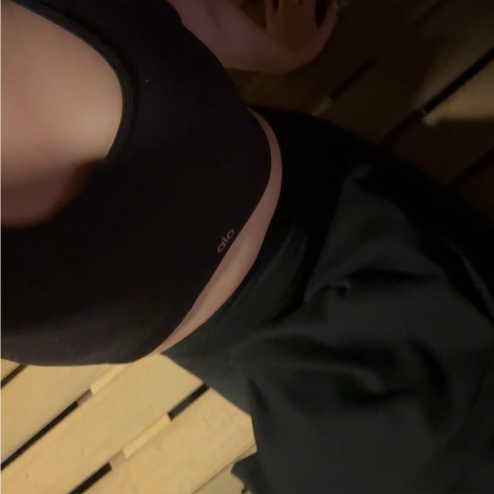 ALO Yoga Black Racerback Sports Bra - Picture 3 of 5